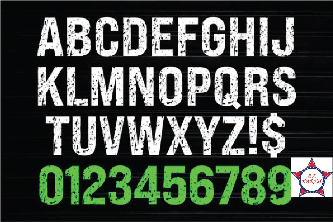 Stunned Lettering Svg DISTRESSED FONT SVG, Ttf – Distressed Svg – Grunge Svg – Alphabet ...