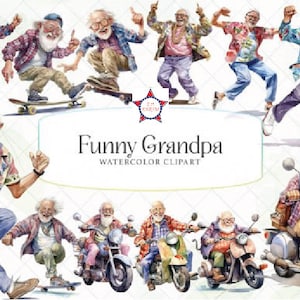 Divertido abuelo acuarela sublimación divertidos viejos acuarela divertidos viejos png abuelos Clip Art png abuelo Clip Art uso comercial
