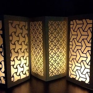 Mid-Century Modern Paper Lantern Set: Xmas SVG Template (DIY)