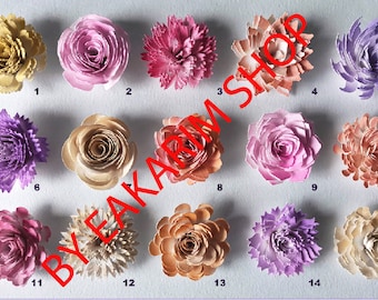 ROLLED FLOWER SVG with Preview!!!,Paper flower svg cut file for Cricut Silhouette, Paper flower template svg, Flower svg - Instant download