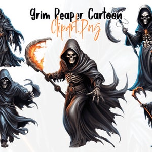 Sensenmann Clipart Bundle, digitale Clipart, kommerzielle Nutzung Clipart, PNG Clipart, 300dpi Clipart, Reaper Clipart, Halloween Clipart.