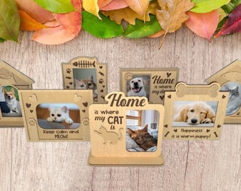 Pets Photo Frame Laser Cut Bundle | Dog Photo Frame SVG Design | Cat Laser Cut Files, Instant download, Digital files