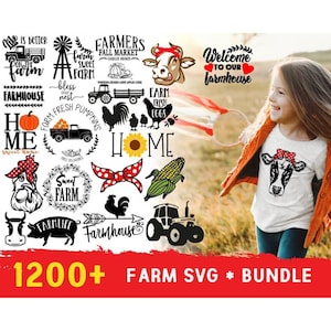 482 FERME SVG, Silhouette de ferme, Ferme Clipart, Svg de la vie à la ferme, Svg de camion de ferme, Svg de vache, Svg de cochon, Svg d’animaux de ferme, Svg de tracteur, Svg de poulet,