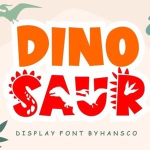 Dinosaur Font SVG: Modern font, Kids Alphabet, Dino Alphabet Letters & Numbers, School letters (Instant Download)
