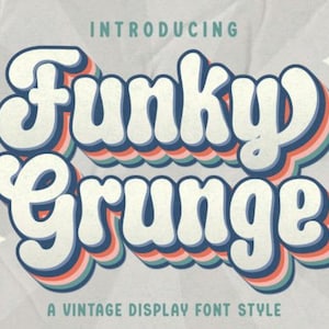 FUNKY GRUNGE FONT Svg, Funky Grunge Alphabet, Funky Grunge Letters and numbers svg dla cricut, Silhouette, Funky signs - Natychmiastowe pobieranie