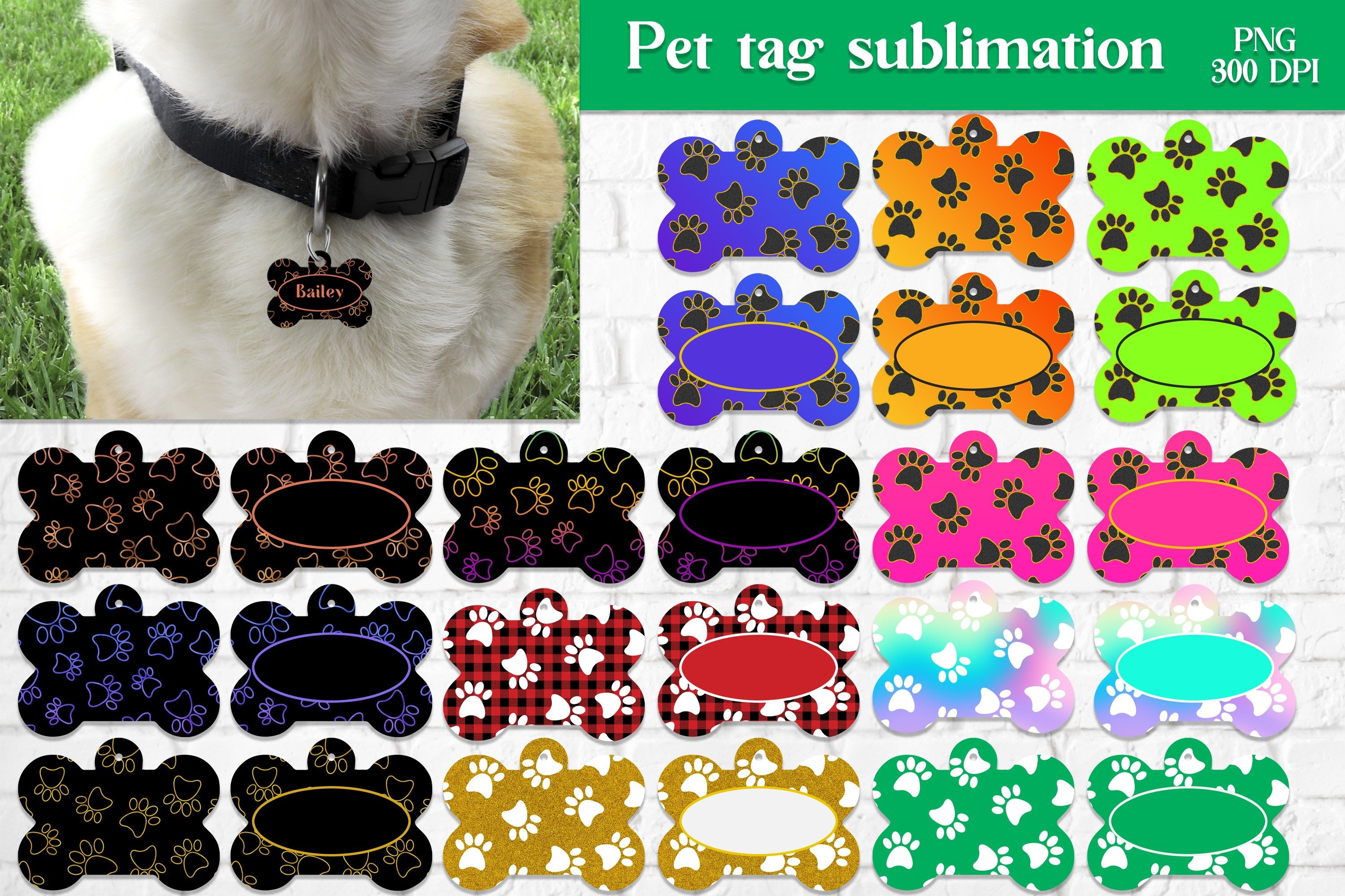 24pcs Dog Tag Clip Pet ID Tag with Dog Tag Ring Durable Stainless Steel Dog  ID Tags with Tag Rings Clips Key Ring Clips for Cats Dogs Collars