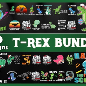 T-Rex SVG, kommerzielle Nutzung, transparente SVGs, Kinder Dinosaurier Printables, TRex Party Einladung, Tyrannosaurus Rex, digitale Dateien.