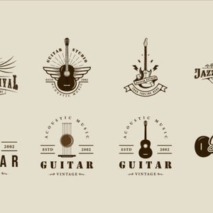 Gitaar Svg bundel, gitaar Vintage bundel, gitaar bundel Svg, gitaar Dxf, gitaar Vector, silhouet, Svg-bestanden voor Cricut, digitale download