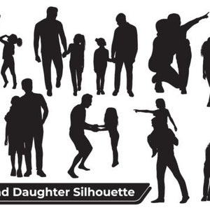 PAI SVG, Pai e filha Svg, Png, Dad Life Svg, Dad Shirt, Dad Svg, Dia dos Pais, Pai svg, Arquivos cortados para Cricut, Silhueta