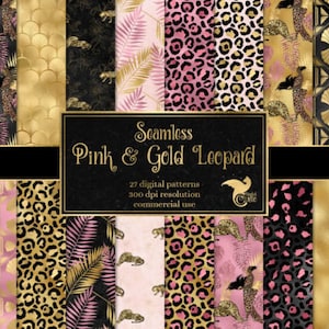 Leopard Print Digital Paper, Scrapbook Paper, Commercial Use, Digital Paper, 300 DPI, Cheetah Pattern, Leopard Print, Instant dowload
