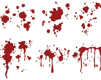 BLOOD SPLASH SVG, Png, Dxf, Eps design, vector vampire dripping blood silhouette, horror svg cut file, paint splatterSvg, Instant download