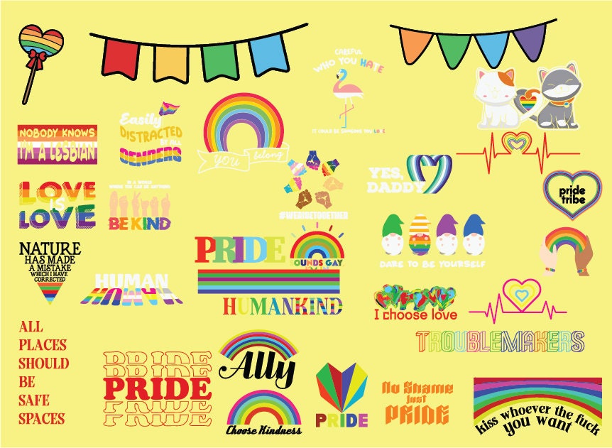 248 LGBTQ SVG Bundle, LGBT Svg, Pride Svg, Gay Pride Svg, Lgbt Quotes ...