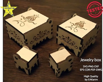 Wooden Jewelry Box, Retro Jewelry Box, Wooden Jewelry Box, Elegant Retro Gift for Her Svg, Png, Dxf, Eps, Cdr, Pdf, Dwg files.