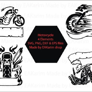 Moto SVG - Ghost Rider svg Moto file digitale - motore Bıke svg - Clipart moto - download istantaneo - png-eps-svg-dxf