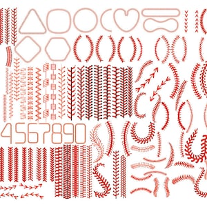 104 PUNTADAS DE BÉISBOL Svg, Png, Puntadas de béisbol svg, Cordones de béisbol archivos svg, Imágenes prediseñadas de puntadas de béisbol - Descarga instantánea