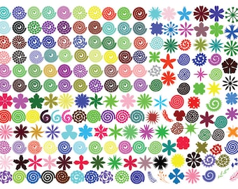 192 ROLLED FLOWER SVG,Paper flower svg cut file for Cricut Silhouette, Paper flower template svg, Wedding svg, Flower svg - Instant download