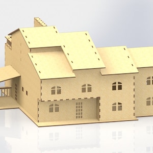 The perfect dollhouse with laser cut vectors, Create your own dollhouse with laser cut vectors, Cnc templates, glowforge cnc files, house