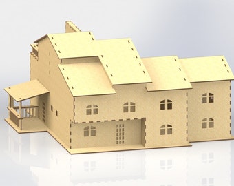 The perfect dollhouse with laser cut vectors, Create your own dollhouse with laser cut vectors, Cnc templates, glowforge cnc files, house