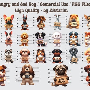 Paquete PNG de perro enojado y triste, archivos de corte de perro, mamá de perro gruñón, diseño svg de papá y amante, imagen de dibujo de mascota svg, uso comercial, archivo de corte cricut