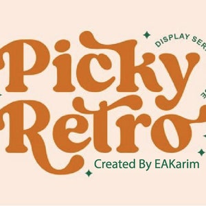 PICKY RETRO FONT Svg, Alfabeto Mágico, Letras Mágicas y números svg para cricut, Silueta, Signos Retro Magic - Descarga instantánea