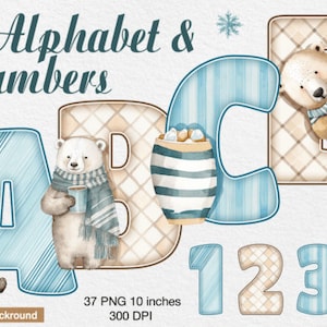 Alfabeto de osos, Letras de osos png, Alfabeto png, Descarga instantánea para uso comercial, Alta resolución, Archivos digitales