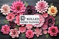 ROLLED FLOWER SVG, Paper flower svg cut file for Cricut Silhouette, Paper flower template svg, Flower svg - Instant download
