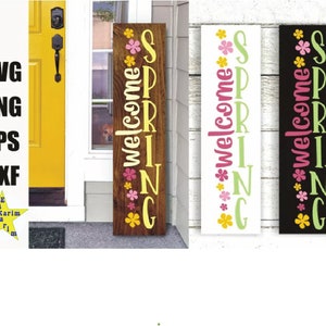 Spring Welcome Sign SVG Bundle | Front Door Decor (instant Download) - Etsy
