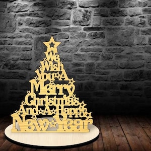 Standing Christmas tree bundle laser cut files svg template Glowforge Christmas tree svg cricut Christmas tree decor dxf, vector cnc patern