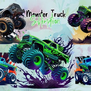 MONSTER TRUCK SUBLIMATION, Monstertruck ClipArt, Monstertruck Sublimation, Monstertruck Kinder, Extreme Fahrzeug, Sofortiger digitaler Download