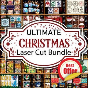 CHRISTMAS Shadow Box-SVG PNG Bundle, Winter Svg,Christmas Clipart, Christmas Svg Files For Cricut,Christmas laser Cut Files, Santa Svg