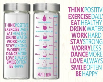 WATER TRACKER svg, water bottle svg, drink your water svg, water bottle decal, gym svg, workout svg, water bottle sticker, cricut, decal.