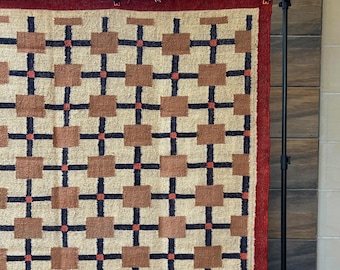 Geometric Wool Jute Traditional Rug - Handmade Vintage Kilim Area Rug - Living Room / Bedroom Decor