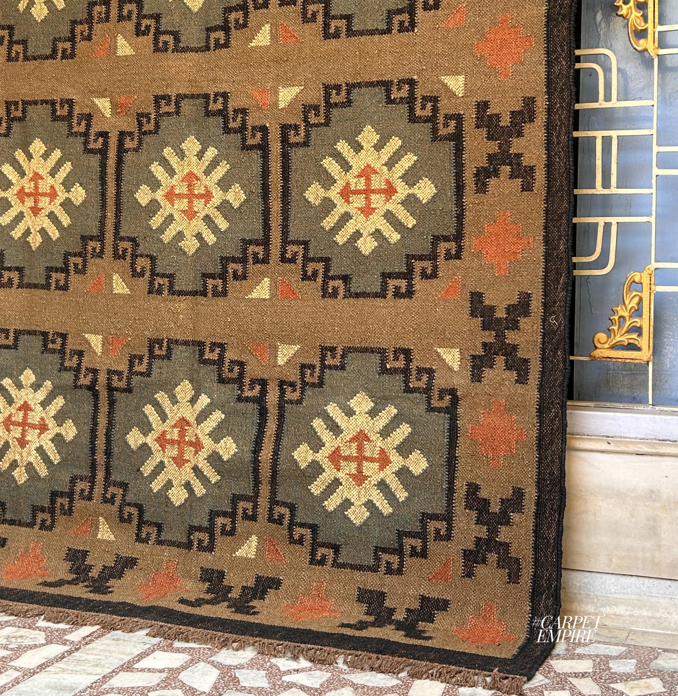 ヴィンテージ　ラグ　ナバホ柄 VINTAGE】ナバホ ストーム柄 ラグ 《ネイティブアメリカン