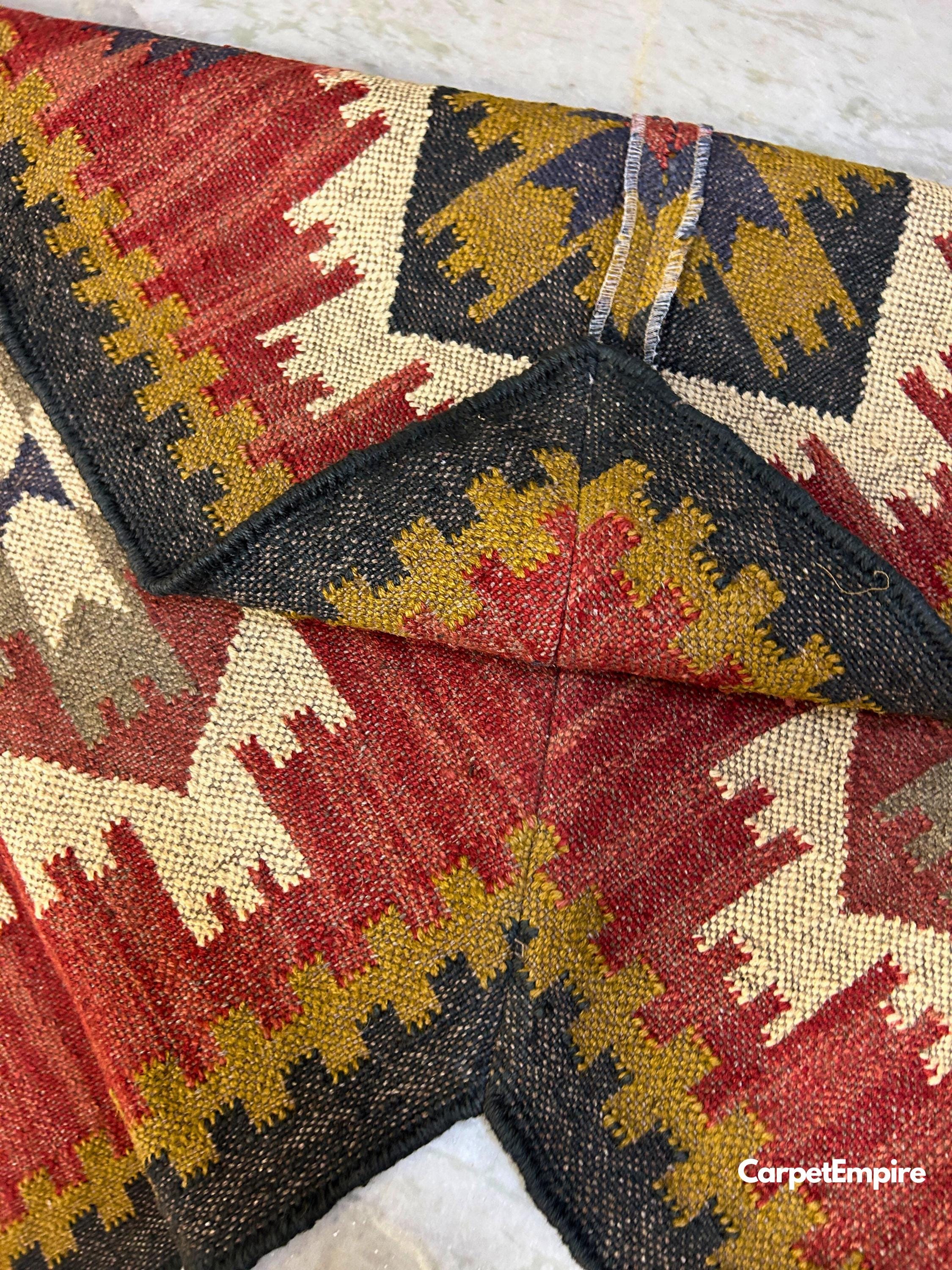 L Shape Stair Runner: Handwoven Kilim Custom • T Shape Hallway ...
