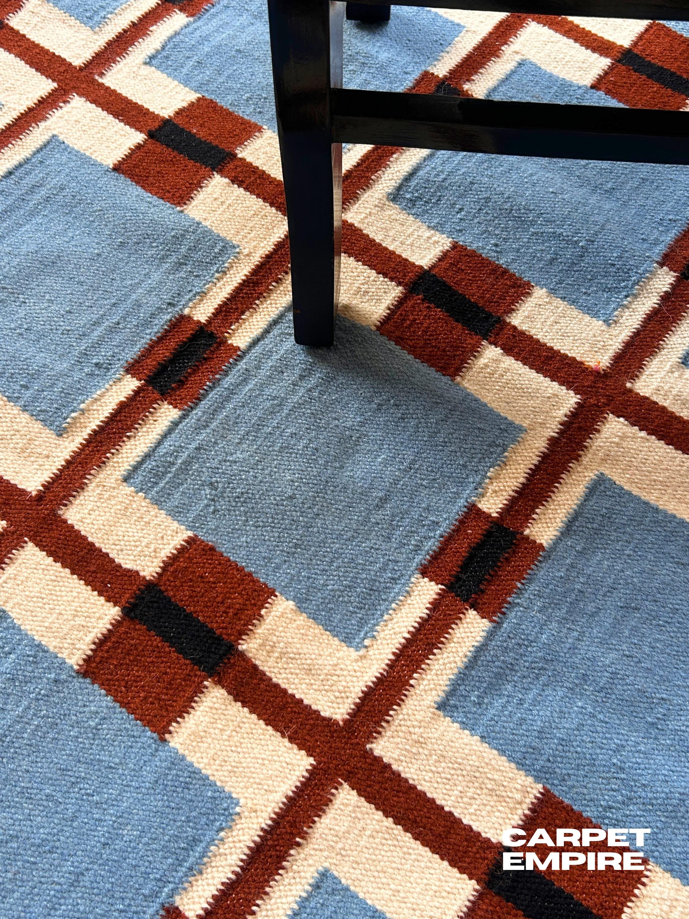 Tapis géométrique en coton - France