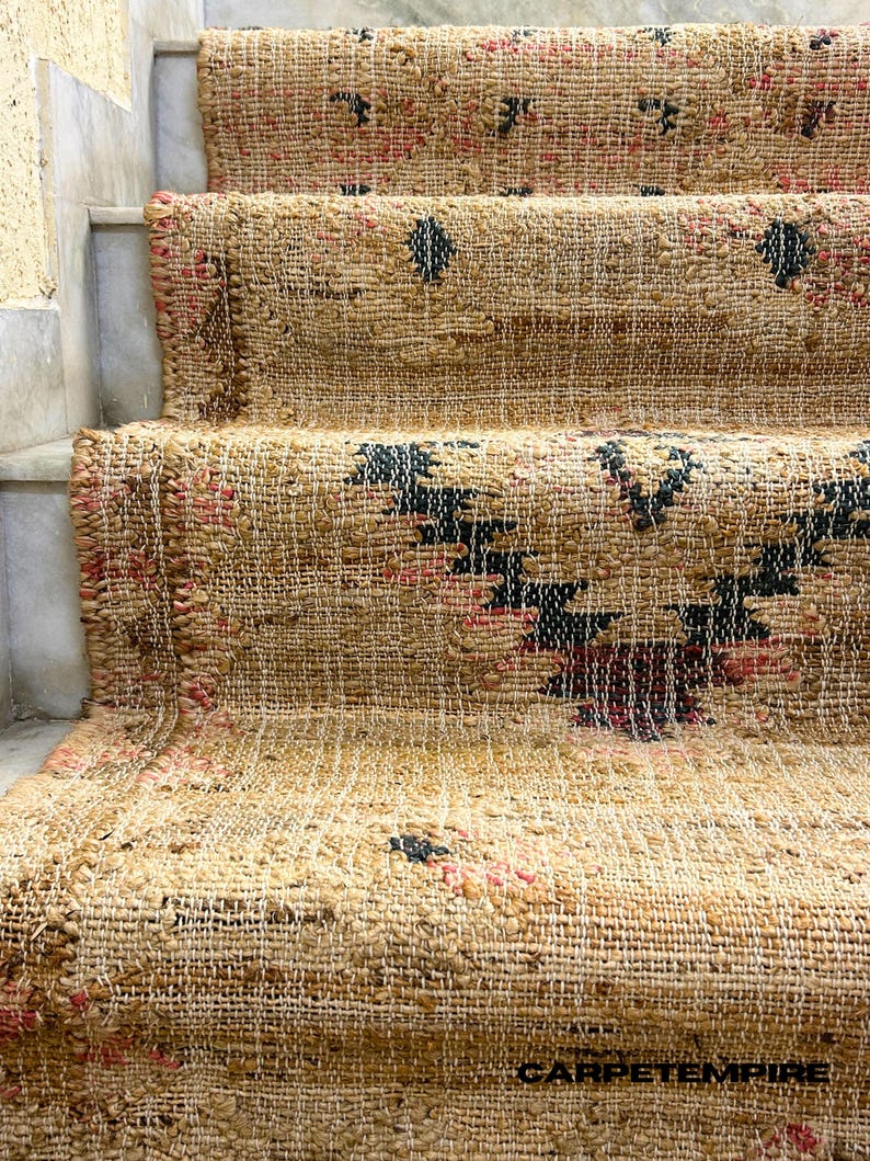 Cottage Jute Runner : Farmhouse Kilim Beige • Natural Moroccan Rustic ...
