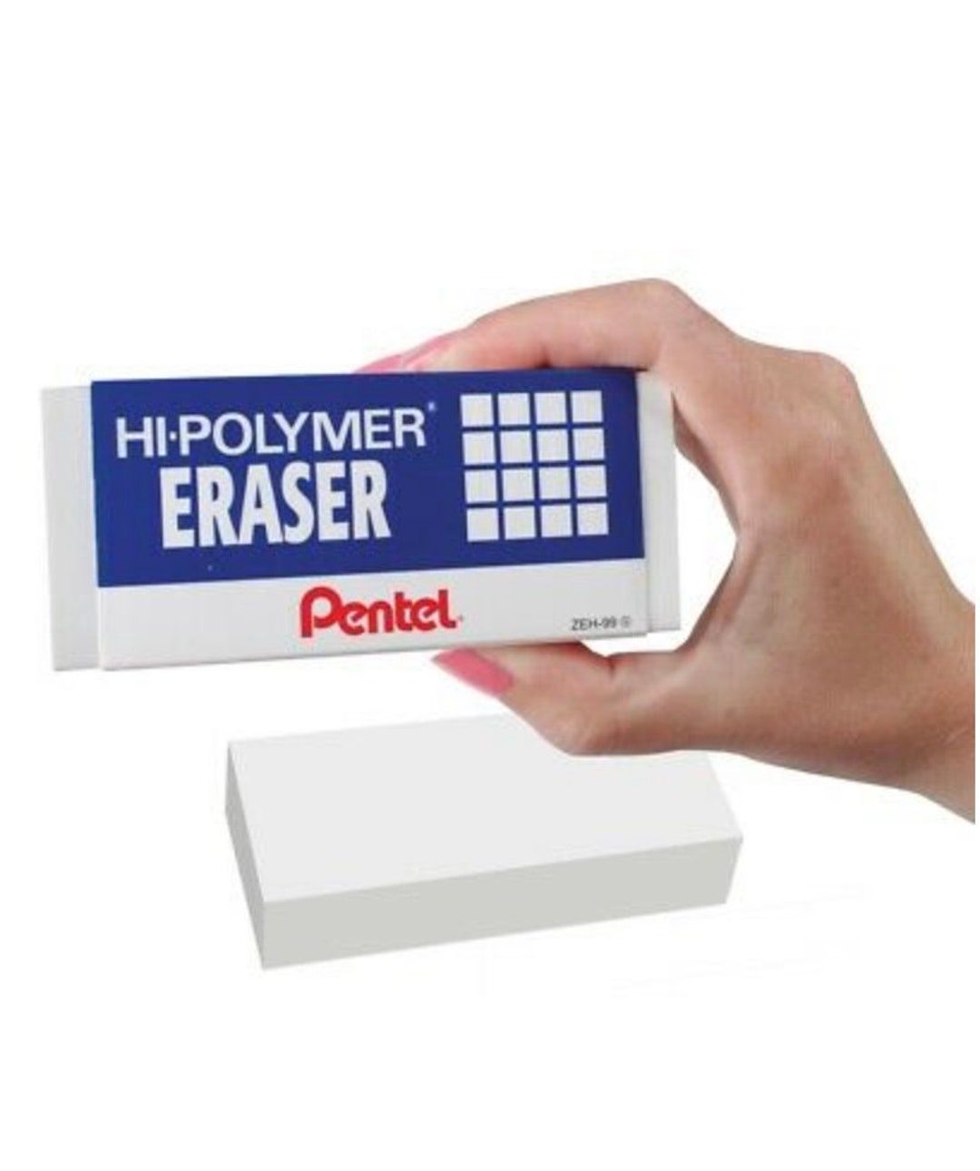 Pentel Hi-Polymer Erasers - Small, Assorted Colors, Set of 6
