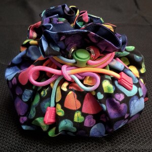 Rainbow Hearts 8+1 Dice Bag