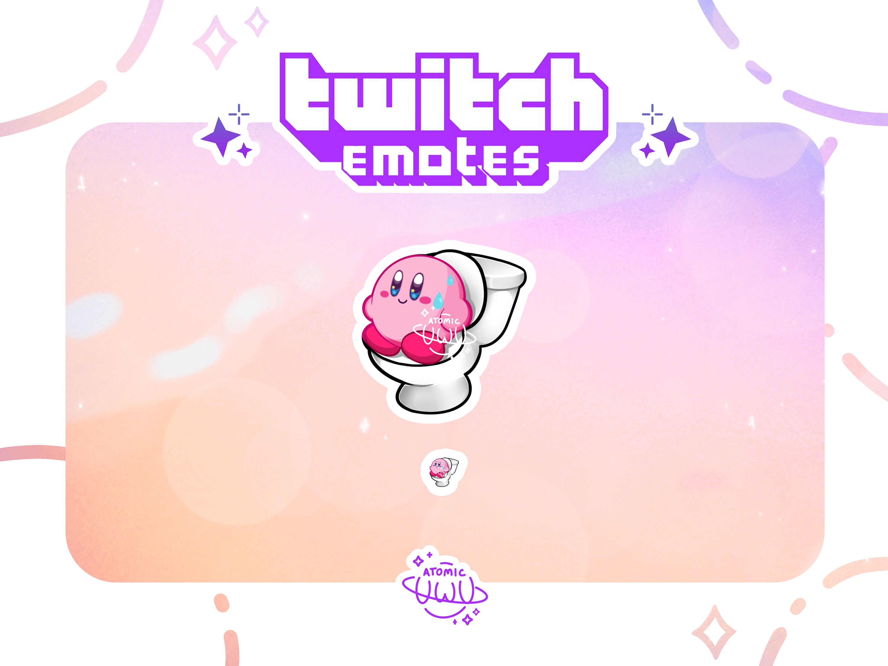 Kirby Toilet Twitch Emote / Badge Etsy
