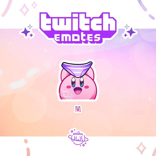 Kirby Pantsu Twitch and Discord Emote / Badge