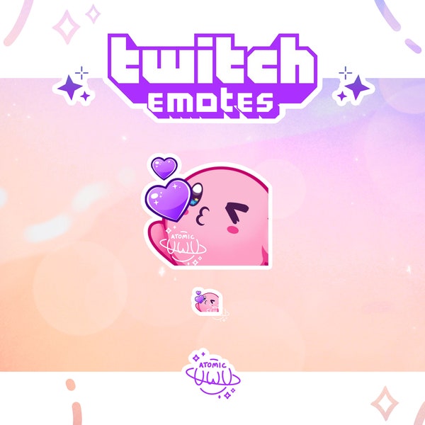 Kirby Blowing Kiss Twitch & Discord Emote