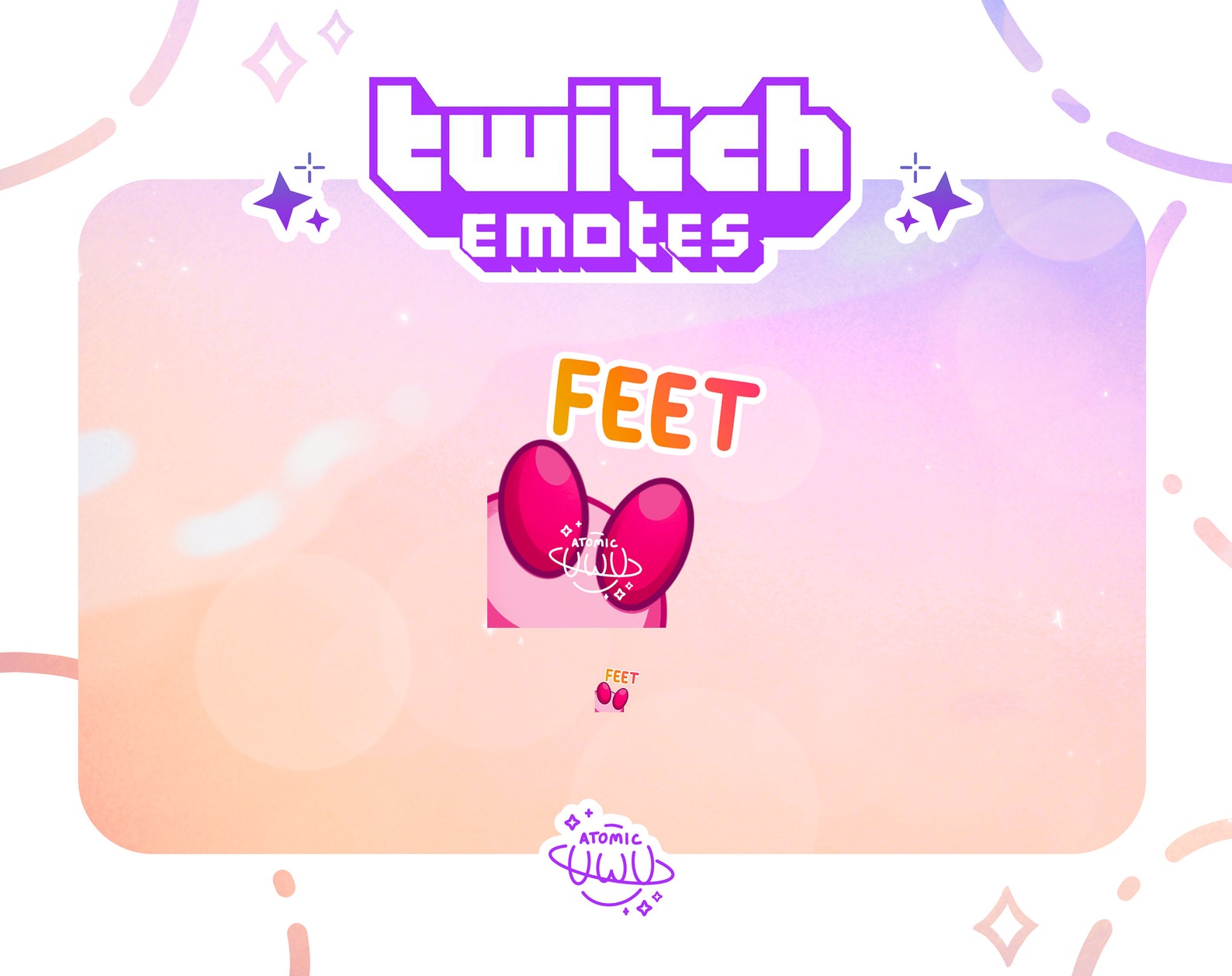 Kirby FEET Twitch & Discord Emote Etsy