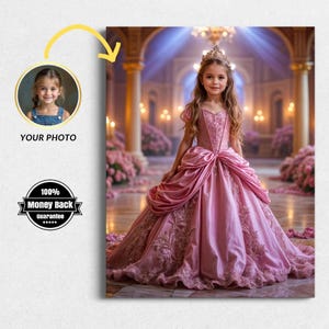 Personalized Sleeping Beauty Portrait , Princess Portrait , Custom Princess Portrait, Birthday gift for Kids,