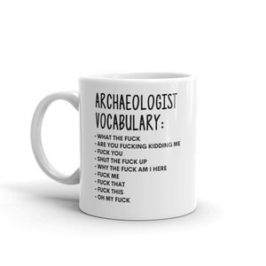 Vocabulary At Work Mug-Rude Archaeologist Mug-Funny Archaeologist Mugs-Archaeologist Mug-Colleague Mug,Archaeologist Gift,Surprise