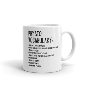 Vocabulary At Work Mug-Rude Physio Mug-Funny Physio Mugs-Physio Mug-Colleague Mug,Physio Gift,Surprise Gift,Workmate Mug image 2