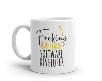 F*cking Awesome Software Developer-Funny Gift For Software Developer-Rude Mug For Software Developer-World's Best Software Developer