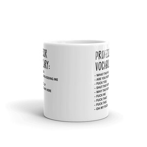 Vocabulary At Work Mug-Rude Professor Mug-Funny Professor Mugs-Professor Mug-Colleague Mug,Professor Gift,Surprise Gift,Workmate Mug image 3