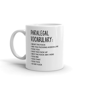 Vocabulary At Work Mug-Rude Paralegal Mug-Funny Paralegal Mugs-Paralegal Mug-Colleague Mug,Paralegal Gift,Surprise Gift,Workmate Mug