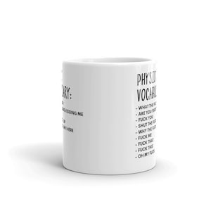 Vocabulary At Work Mug-Rude Physio Mug-Funny Physio Mugs-Physio Mug-Colleague Mug,Physio Gift,Surprise Gift,Workmate Mug image 3