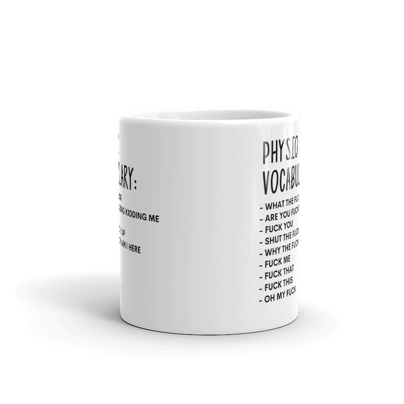 Vocabulary At Work Mug-Rude Physio Mug-Funny Physio Mugs-Physio Mug-Colleague Mug,Physio Gift,Surprise Gift,Workmate Mug image 3